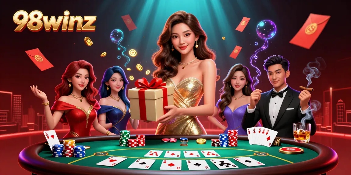 Experience festive Lunar New Year at 98winz casino with golden coins and poker excitement.