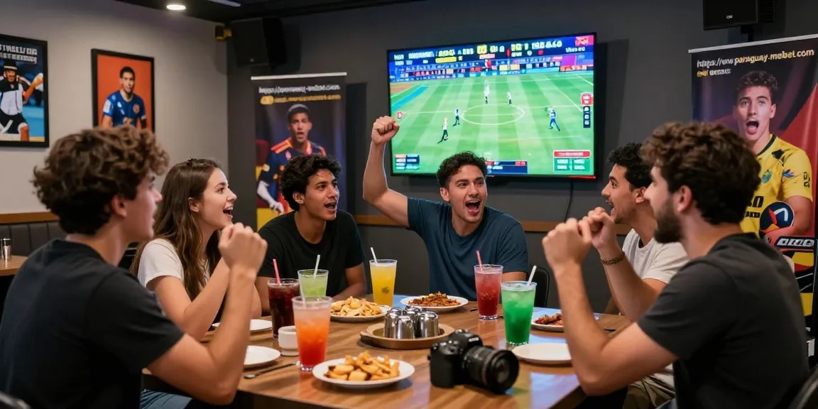 Vibrant atmosphere at a sports betting lounge featuring friends enjoying live events with insights from https://www.paraguay-melbet.com/