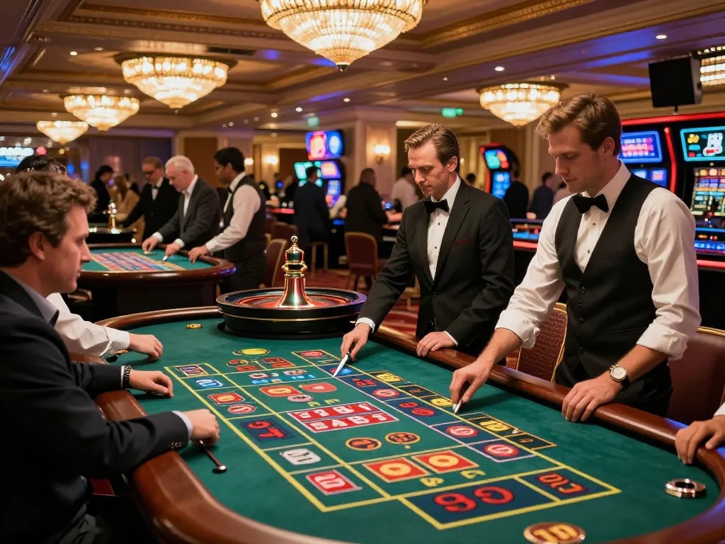 Rasakan aksi roulette yang mendebarkan di kasino rokok88 dengan pemain yang bersemangat dan suasana yang vibrant.