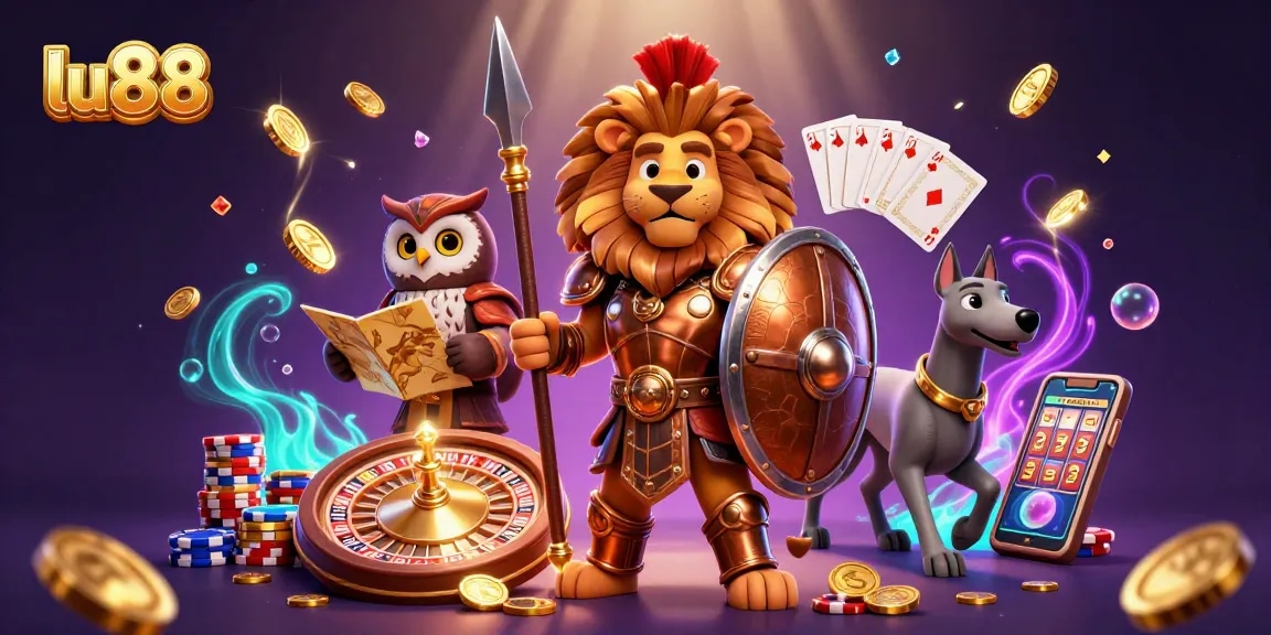 Engage in exciting gaming with lu88 amidst vibrant casino elements, highlighting thrilling action.