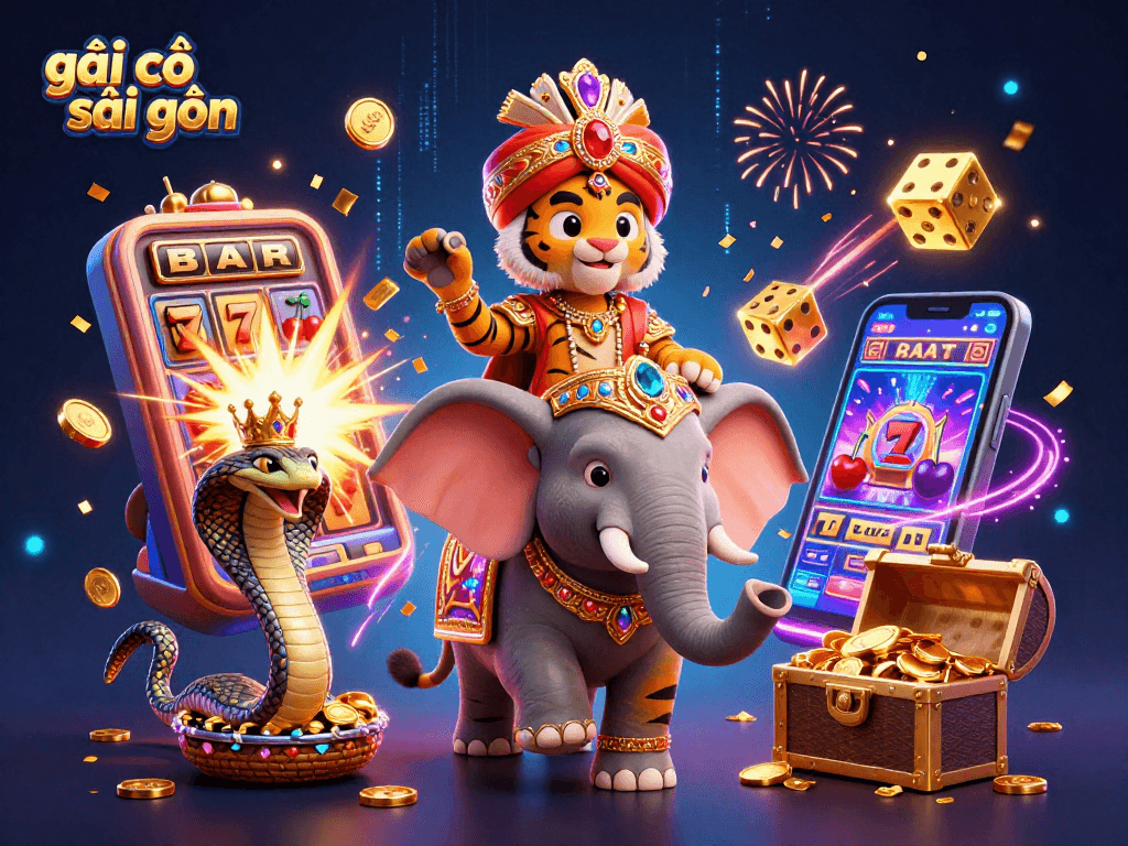 Engage with the dynamic world of gái gọi sài gòn, surrounded by vibrant casino-themed elements.