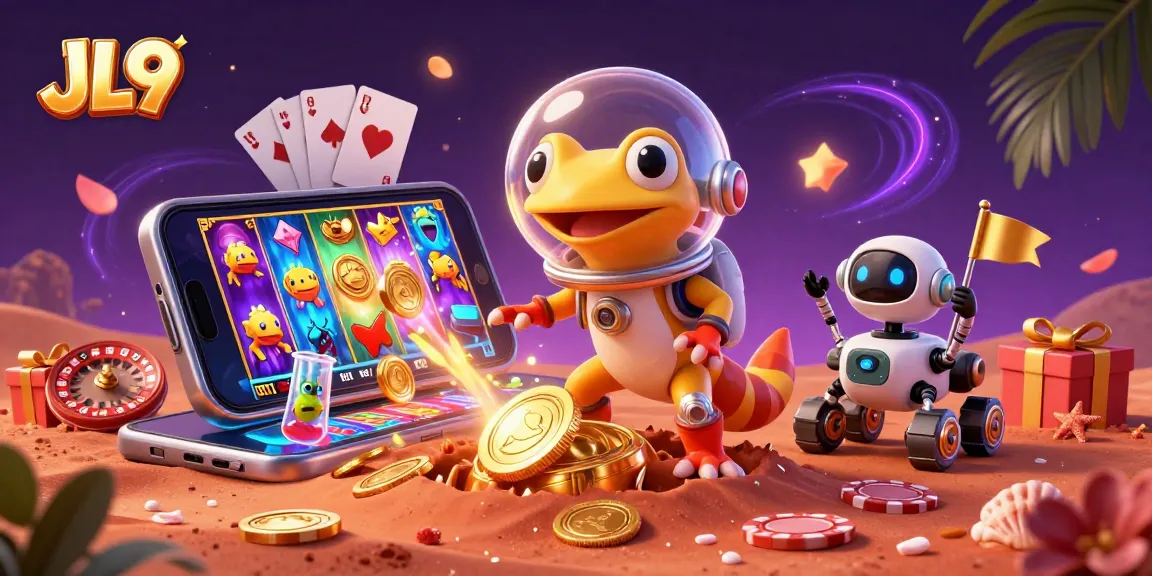 Experience thrilling adventures and winning moments with JL9 in a vibrant 3D casino landscape