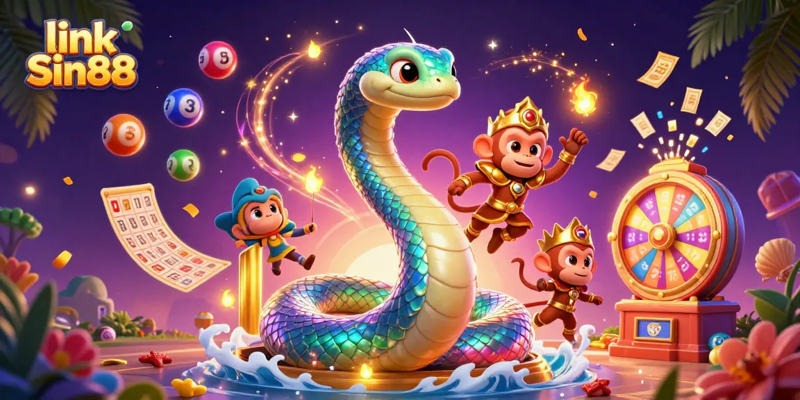 Play and win with link Sin88 in this vibrant, dynamic 3D casino scene filled with excitement!