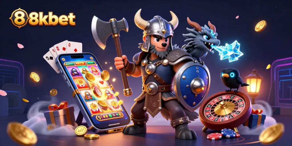 Experience thrilling slots at 8xbet with colorful game displays and vibrant casino elements.