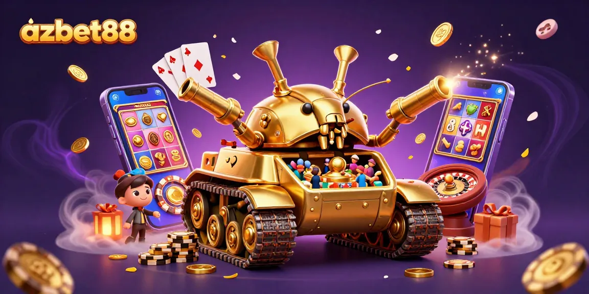 Experience thrilling gameplay and vibrant action with azbet88's dynamic casino scene featuring colorful slots and lively attractions.