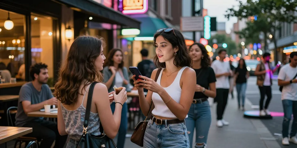Hình ảnh gái gọi tại phố đêm sôi động với ánh đèn neon.