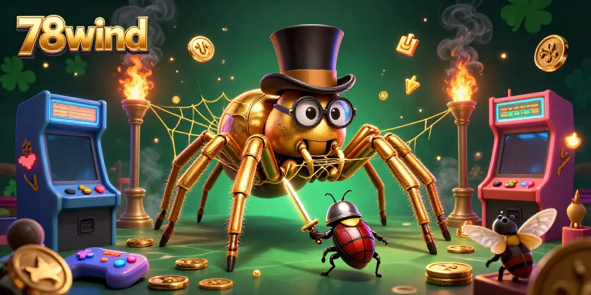 Engage with 78wind in a vibrant casino scene filled with fun game elements and dynamic characters.