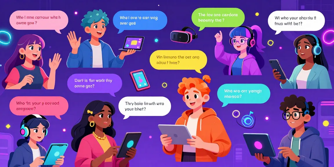 Engaging ai ecchi chat scene with animated characters in a lively digital chatroom.